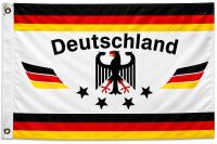 Flagge DEUTSCHLAND 1 Fußball 4 STERNE weiß 90...