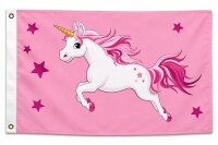 Flagge EINHORN ROSA 90 x 150 cm