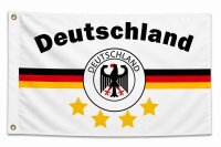 Flagge Deutschland  WEISS 4 STERNE 90 x 150