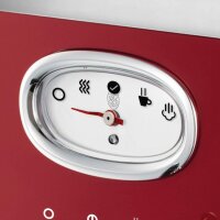 Russell Hobbs Siebträger Retro Espressomaschine Rot in Benutzung