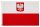 Polen Flagge mit Wappen