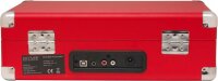 Denver VPL-120Red portabler Plattenspieler mit USB...
