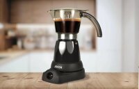 Jocca elektrische Espresso Kaffeemaschine in schwarz in der Küche