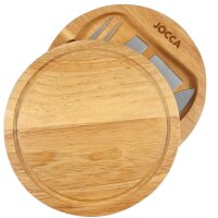 Jocca Käsebrett aus Kautschukholz mit 4...