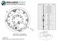 Outdoor-Whirlpool für 3 Personen mit 77 Wasserdüsen