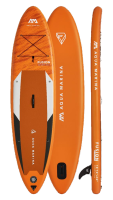 Aqua Marina All-Around SUP Board 330x81cm Reißverschlussrucksack Double Action-Pumpe LIQUID AIR Paddel Einschub-Mittelfinne Sicherheitsleine Orange