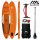 Aqua Marina All-Around SUP Board 330x81cm Reißverschlussrucksack Double Action-Pumpe LIQUID AIR Paddel Einschub-Mittelfinne Sicherheitsleine Orange