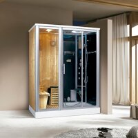 PureHaven Luxus 2in1 Finnische Sauna und Dampfdusche...