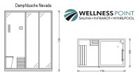 PureHaven Luxus 2in1 Finnische Sauna und Dampfdusche...