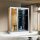 PureHaven Luxus 2in1 Finnische Sauna und Dampfdusche 170x100 cm für 2 Personen Tropenbrause Rücken- und Fußmassage LCD-Bildschirm Radio und Saunaofen