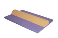 Lila Balancekissen mit gelbem Boden, ideal zur Förderung der motorischen Fähigkeiten und Koordination bei Kindern.