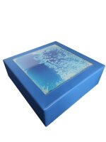 Sensorik-Platte in Blau mit Flüssigkeitseffekt...