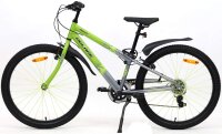 Volare Rocky Kinderfahrrad - 24 Zoll - Grün - 7-Gang für Jungen