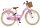 Volare Blossom Kinderfahrrad für Mädchen - 24 Zoll in Rosa mit 3 Gängen