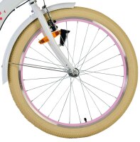 Volare Blossom Kinderfahrrad für Mädchen - 24 Zoll in Weiß mit 3 Gängen