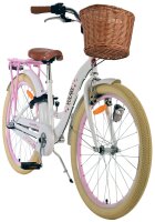 Volare Blossom Kinderfahrrad für Mädchen - 24 Zoll in Weiß mit 3 Gängen