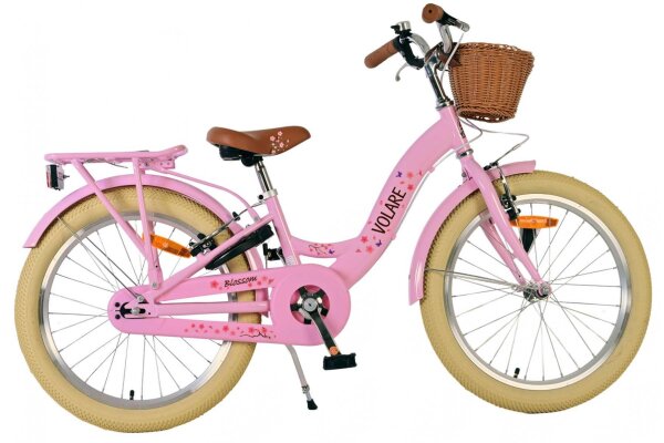 Volare Blossom Kinderfahrrad für Mädchen - 20 Zoll in Rosa mit Zweihandbremsen