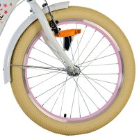 Volare Blossom Kinderfahrrad für Mädchen - 20 Zoll - Weiß mit Handbremsen