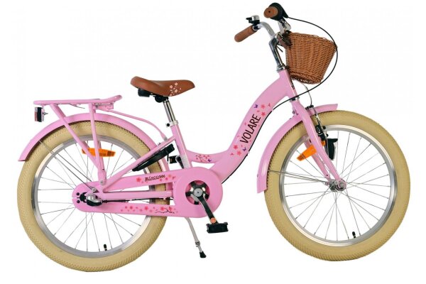 Volare Blossom Kinderfahrrad für Mädchen - 20 Zoll in Rosa mit Nexus 3 Gängen