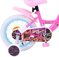 Volare Dolls Kinderfahrrad für Mädchen - 14 Zoll in Rosa mit Sicherheitsmerkmalen