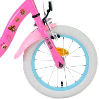 Volare Dolls Kinderfahrrad für Mädchen - 14 Zoll in Rosa mit Sicherheitsmerkmalen
