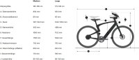 Geometrie des Urtopia Carbon 1 Pro für die Größen M und L