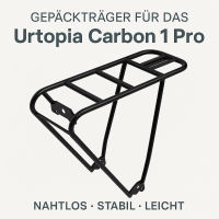 Urtopia Carbon 1 Pro Gepäckträger – ultraleicht & robust, perfekt integriert – für Fahrradtaschen, Körbe & mehr