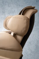 PureHaven Massage-Sessel 118x76x76 cm 6 Massagearten Rücken- Fuß- und Gesäßmassage einfache Bedienung energiesparend hochwertiges PU Leder in Beige