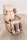 PureHaven Massage-Sessel 118x76x76 cm 6 Massagearten Rücken- Fuß- und Gesäßmassage einfache Bedienung energiesparend hochwertiges PU Leder in Beige
