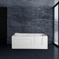 Sitzbadewanne und Whirlpool mit Massagedüsen in einem