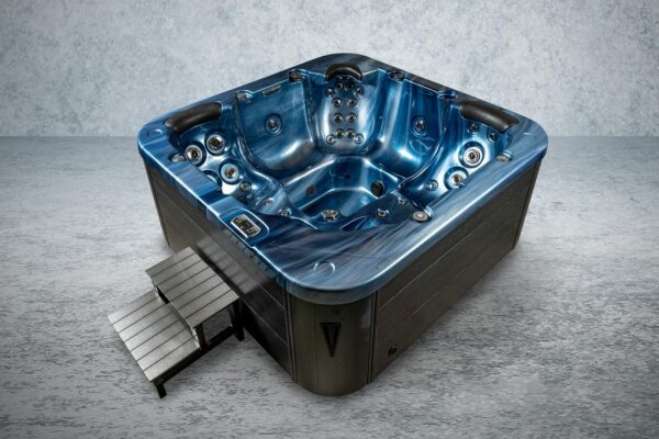 Outdoor-Whirlpool Ocean Blue/Teak - Luxus und Entspannung pur