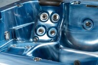Outdoor-Whirlpool Ocean Blue/Teak für 5 Personen mit 53 Massagedüsen