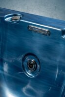 Outdoor-Whirlpool Ocean Blue/Teak - Unterwasserbeleuchtung und Farblichttherapie