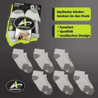 Athletech 6 Paar Low-Cut-Sportsocken für Kinder 2-3...