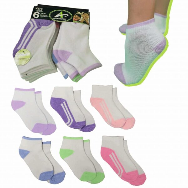 Profilbild der Athletech 6 Paar Low-Cut-Sportsocken für Kinder 3-5 Jahre bis Gr. 34 Pastell