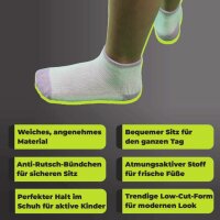 Merkmale der Athletech 6 Paar Low-Cut-Sportsocken für Kinder 3-5 Jahre bis Gr. 34 Pastell