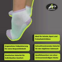 Highlights der Athletech 6 Paar Low-Cut-Sportsocken für Kinder 3-5 Jahre bis Gr. 34 Pastell