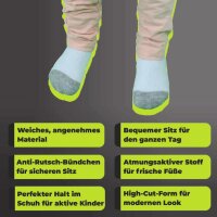 Merkmale der Athletech 6 Paar Sportsocken für Kinder 2-3 Jahre bis Gr. 28 hoher Bund grau
