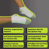 Merkmale der Athletech 6 Paar Low-Cut-Sportsocken für Kinder 3-5 Jahre bis Gr. 34 grau