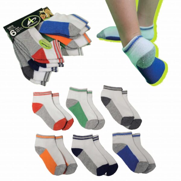 Profilbild der Athletech 6 Paar Low-Cut-Sportsocken für Kinder 3-5 Jahre bis Gr. 34 bunt