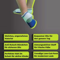 Merkmale der Athletech 6 Paar Low-Cut-Sportsocken für Kinder 3-5 Jahre bis Gr. 34 bunt