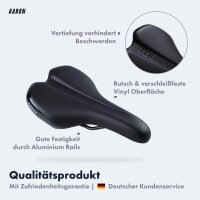 Maße des AARON Touring ergonomischer Fahrradsattels