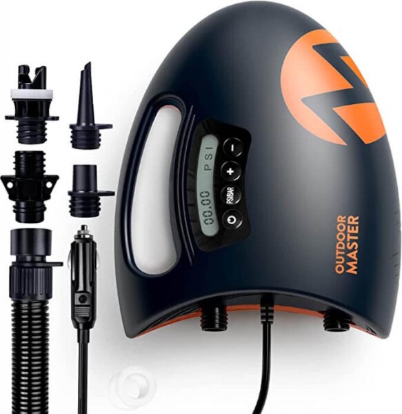 OutdoorMaster The Shark Elektrische Luftpumpe mit Zubehör