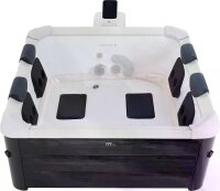 Purehaven MSpa Whirlpool Oslo Plus 2025, 180x180x65cm, 6 Personen, 140+8 Massagedüsen, PTC-Heizung, UVC, LED, Thermoabdeckung, App-Steuerung