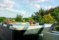 Purehaven MSpa Whirlpool Oslo Plus 2025, 180x180x65cm, 6 Personen, 140+8 Massagedüsen, PTC-Heizung, UVC, LED, Thermoabdeckung, App-Steuerung