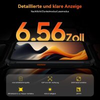 Blackview BV6200Pro Smartphone Schwarz mit 8GB RAM / 128GB ROM Rückseite im rechten Profil