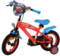 Volare Spider-Man Kinderfahrrad - Jungen - 12 Zoll - Blau/Rot