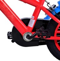 Volare Ultimate Spider-Man Kinderfahrrad - Jungen - 12 Zoll - Blau/Rot - Zweihandbremsen