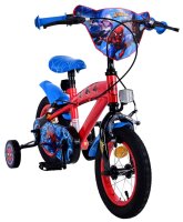 Volare Ultimate Spider-Man Kinderfahrrad - Jungen - 12 Zoll - Blau/Rot - Zweihandbremsen