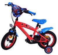 Volare Ultimate Spider-Man Kinderfahrrad - Jungen - 12 Zoll - Blau/Rot - Zweihandbremsen